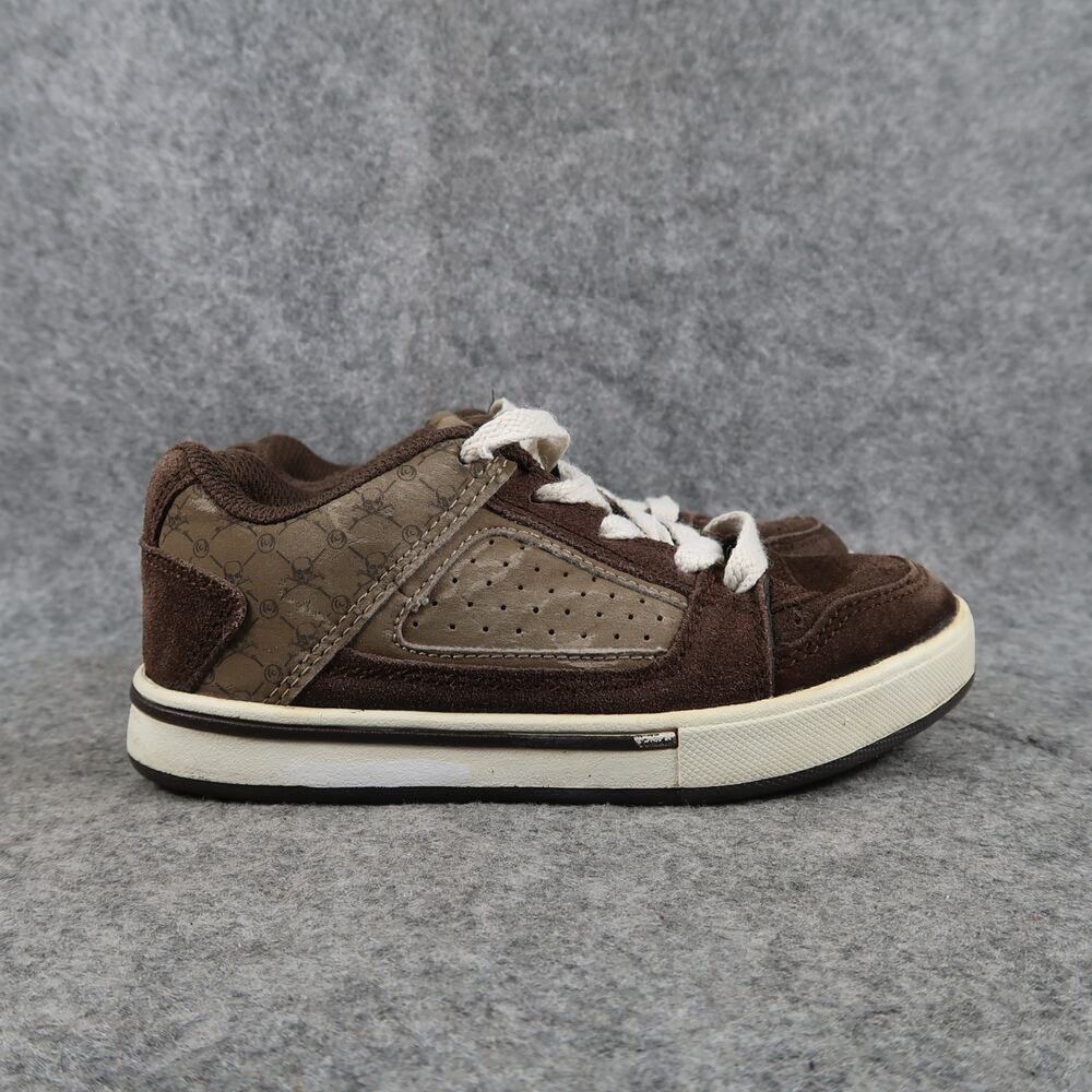 Hang Ten Shoes Kids 12 Skate Sneakers Brown Leather Lace Up Active Casual Sport